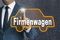 Firmenwagen (in german Company car) auto touchscreen is operated