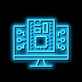 firmware software neon glow icon illustration Royalty Free Stock Photo