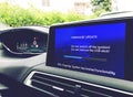 Firmware update on a modern car Royalty Free Stock Photo