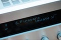 Firmware update text on the LCD display aluminum facade figh-end