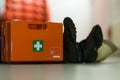 First aid after an accident at work Royalty Free Stock Photo