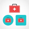 First aid bag Icon Isolated on White Background