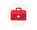 First aid bag icon. Medical box. Emergency health care kit. Vector Royalty Free Stock Photo