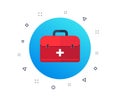 First aid bag icon. Medical box. Emergency health care kit. Vector Royalty Free Stock Photo