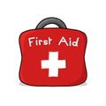 First Aid bag illustration on white background