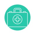 First aid box color line icon. First aid. Royalty Free Stock Photo