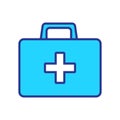 First aid box icon. First aid kit, Medical care bag icon symbol. Royalty Free Stock Photo