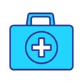 First aid box icon. First aid kit, Medical care bag icon symbol. Royalty Free Stock Photo