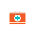 First aid box solid icon, medical case and bag Royalty Free Stock Photo