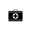 First aid box solid icon, medical case and bag Royalty Free Stock Photo
