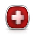 First aid button Royalty Free Stock Photo