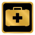 First aid button. Royalty Free Stock Photo