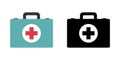 First aid case icon simple design