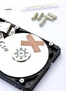 First aid for computer hard disk crash Royalty Free Stock Photo