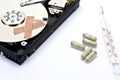 First aid for computer hard disk crash Royalty Free Stock Photo