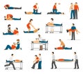 First Aid Emergency Flat Icons Set