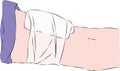 First aid - gauze bandage on arm