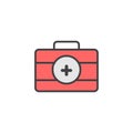 First aid icon in colored version Royalty Free Stock Photo