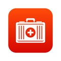 First aid icon digital red Royalty Free Stock Photo