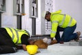 First aid for injuries and Considered for incidents of worker in work, lying unconscious on the floor in the factory control room