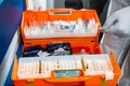 First aid kit of an ambulance doctor
