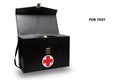 First aid kit box in white background or isolated background, Emergency case used aid box for support medical service