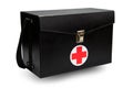 First aid kit box in white background or isolated background, Emergency case used aid box for support medical service