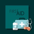 First aid kit medical health