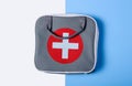 First aid kit on color background Royalty Free Stock Photo