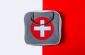 First aid kit on color background Royalty Free Stock Photo