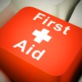 First aid kit for emergencies and medical assistance or treatment - 3d illustration