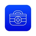 First aid kit icon blue vector Royalty Free Stock Photo