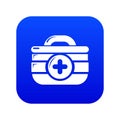 First aid kit icon blue vector Royalty Free Stock Photo