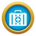 First aid kit icon blue vector isolated Royalty Free Stock Photo