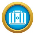First aid kit icon blue vector isolated Royalty Free Stock Photo