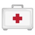 First aid kit icon, cartoon style