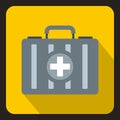 First aid kit icon, flat style Royalty Free Stock Photo