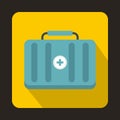 First aid kit icon, flat style Royalty Free Stock Photo