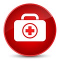 First aid kit icon elegant red round button Royalty Free Stock Photo