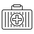 First aid kit icon, outline style Royalty Free Stock Photo