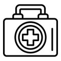 First aid kit icon, outline style Royalty Free Stock Photo