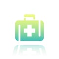 First aid kit icon over white Royalty Free Stock Photo