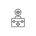 first aid kit icon. Simple thin line, outline  of Petshop icons for UI and UX, website or mobile application Royalty Free Stock Photo