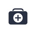 First Aid Kit Icon Vector Illustration. Healthcare icon with emergency briefcase equipment. Life care, medical icon. Royalty Free Stock Photo