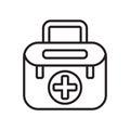 First aid kit icon vector sign and symbol isolated on white background, First aid kit logo concept Royalty Free Stock Photo