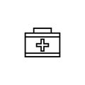 First Aid Kit icon vector sign and symbol isolated on white background, First Aid Kit logo concept Royalty Free Stock Photo