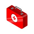 first aid kit illustration. first aid kit flat icon on white background. first aid kit clipart