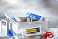 First aid kit with important items Royalty Free Stock Photo
