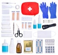 First aid kit isolated on white Royalty Free Stock Photo