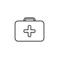 first aid kit line icon. Element of simple medicine icon for mobile concept and web apps. Thin line first aid kit icon can be used